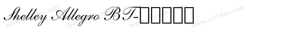 Shelley Allegro BT字体转换